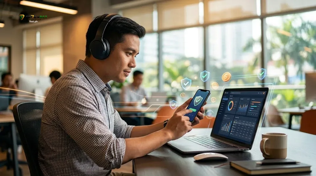 Pinoy na sinusuri ang pending na casino deposit sa e-wallet at laptop